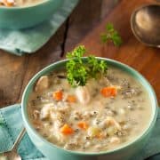 Chicken and Wild Rice Soup Recipe - This creamy soup is so delicious and flavor. It's a family favorite and great fall soup.