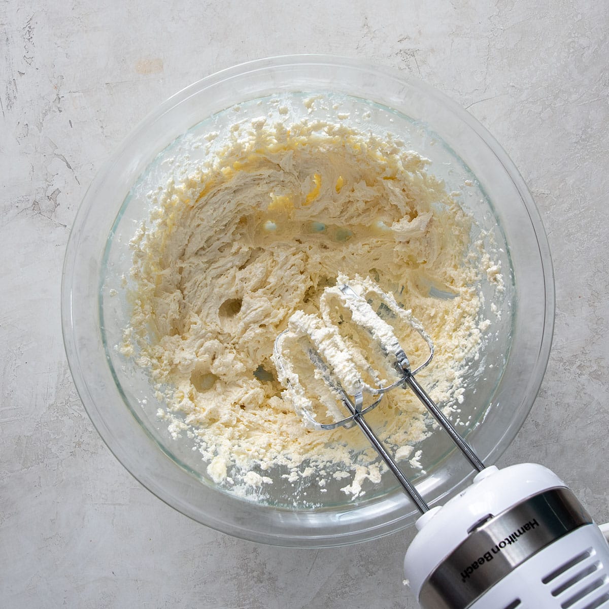 Eggs and butter beaten until smooth with an electric mixer.
