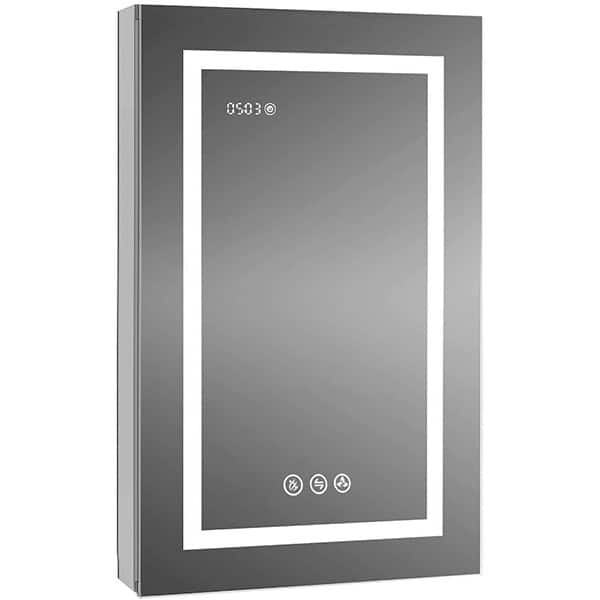 Surface or recessed lighted medicine cabinet.