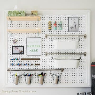DIY Pegboard for Craft Supply Organization