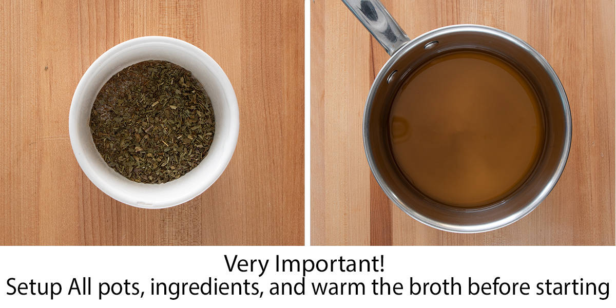 How to setup to make etouffee.