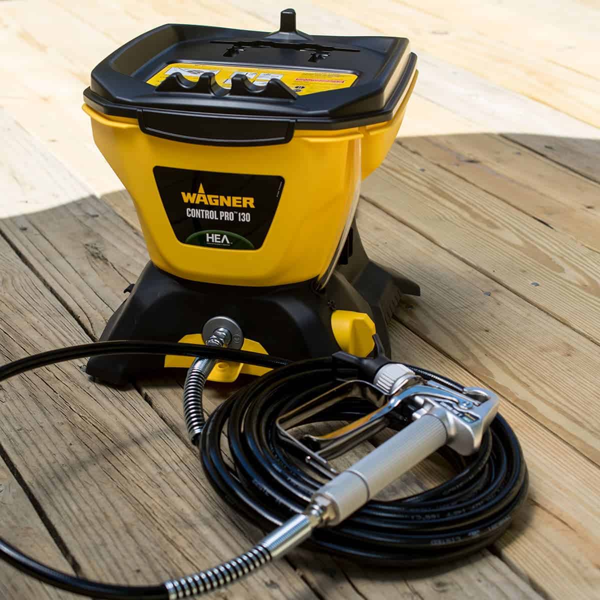 Wagner Control Pro 130 Paint Sprayer for staining deck.
