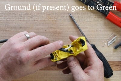 A completely wired replacement plug.